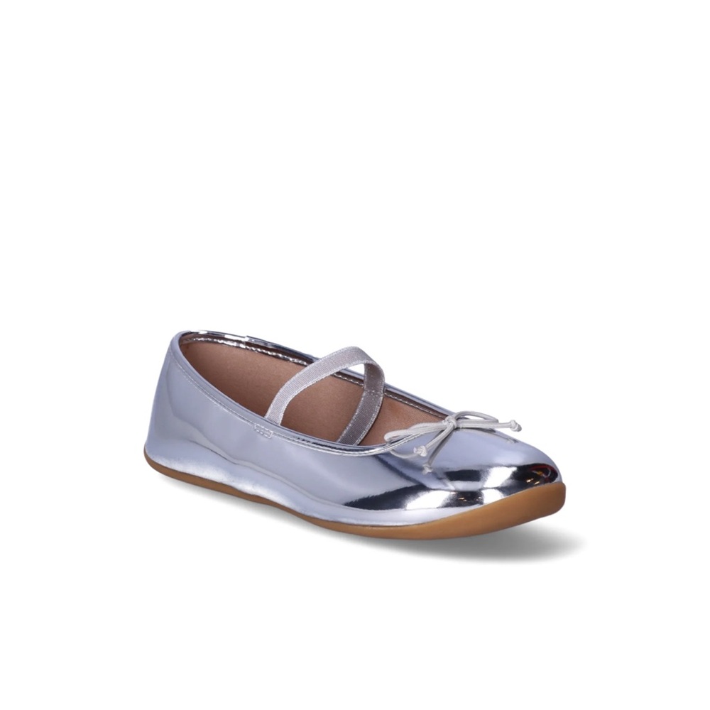 Women’s Silver Ballet Flats - Picture 2 of 8